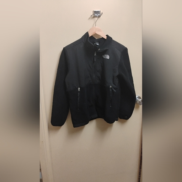 The North Face Boys Black Fleece Full Zip Jacket Sz L - Picture 1 of 9